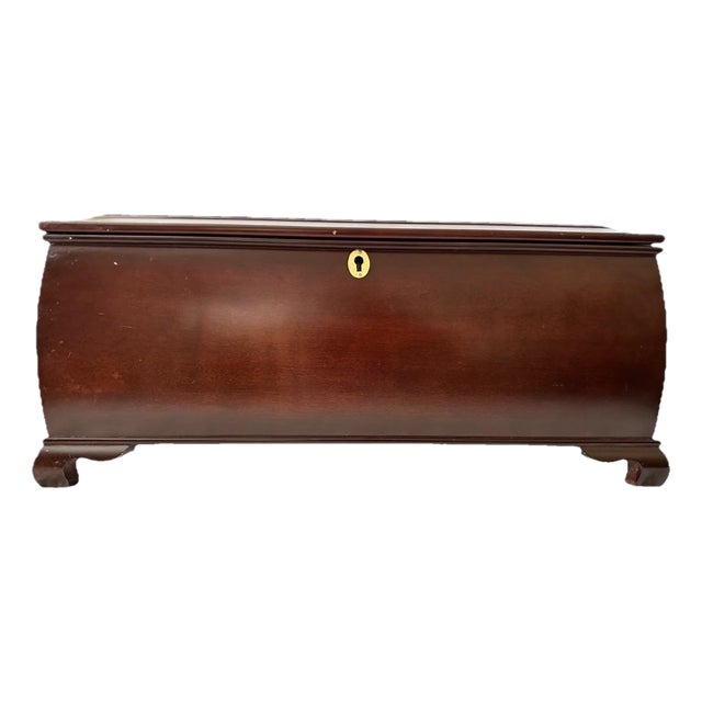 Vintage Early 21st Century Dark Wood Tea Chest/Storage Box For Sale