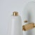 'Lupita' Sconces in White & Brass by Alvaro Benitez - a Pair For Sale - Image 9 of 13
