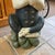 Black Vintage Wood Carved Anthropomorphic Folk Art Pig For Sale - Image 8 of 11