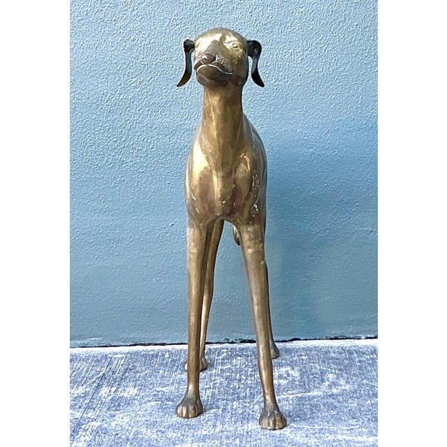Vintage Monumental Brass Greyhound For Sale - Image 14 of 16
