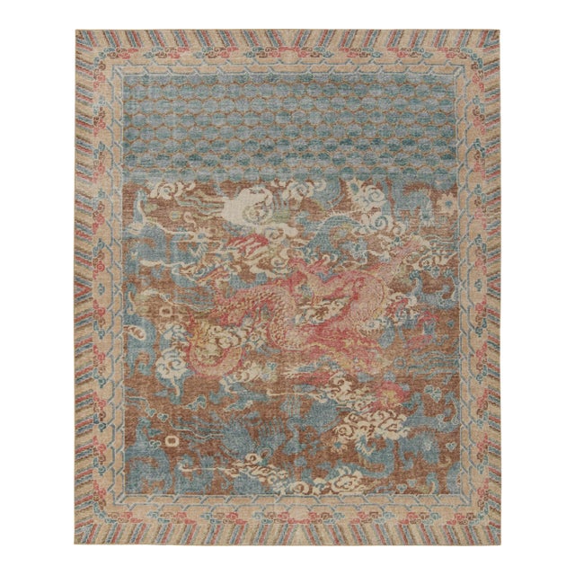 Rug & Kilim’s Dragon Motif Rug, 5x7 For Sale