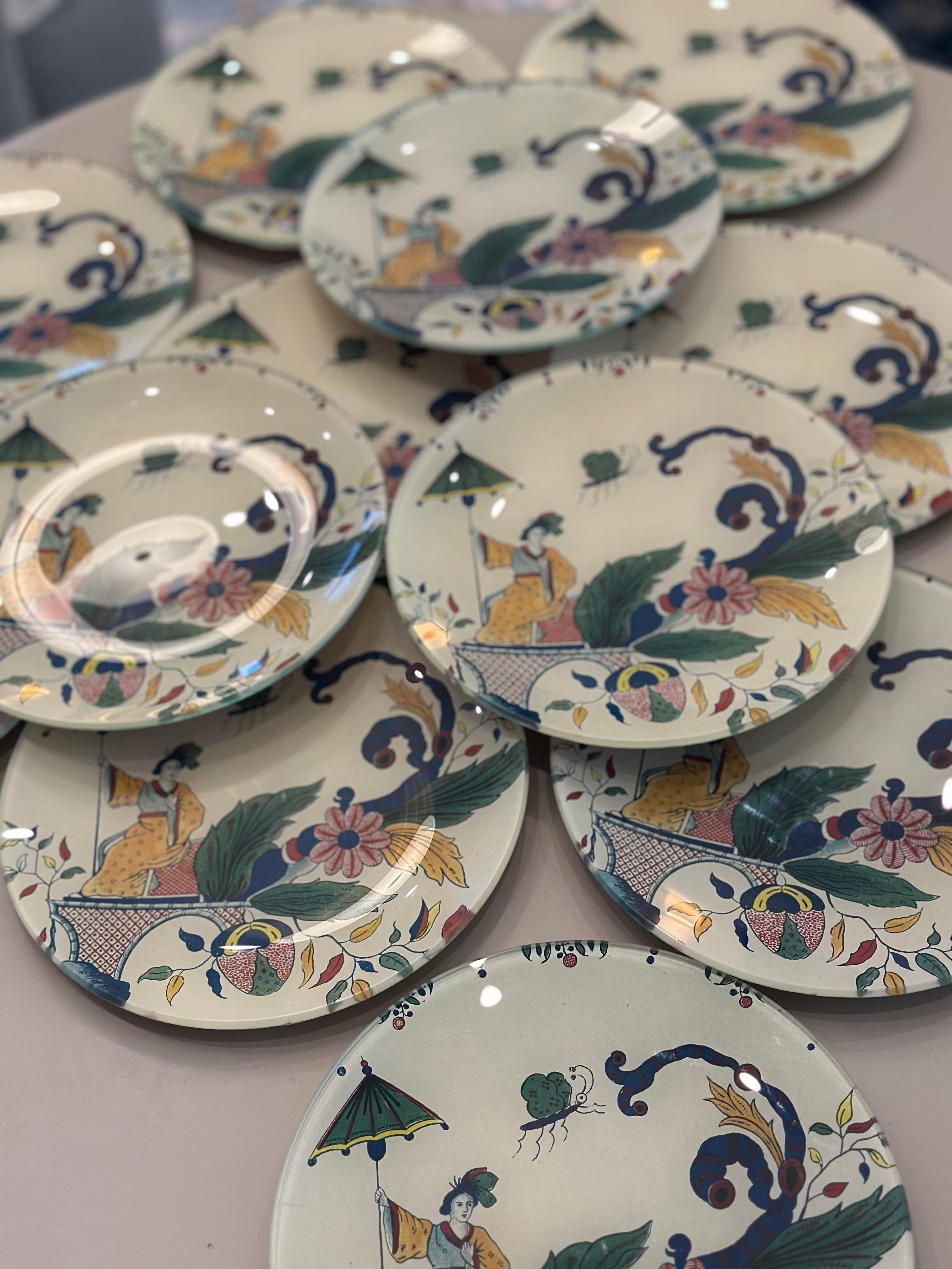 Set of 13 John Derian New York Handcrafted Chinoiserie Decorative