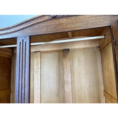 Vintage French Louis XVI Style Wardrobe in Oak For Sale - Image 11 of 13