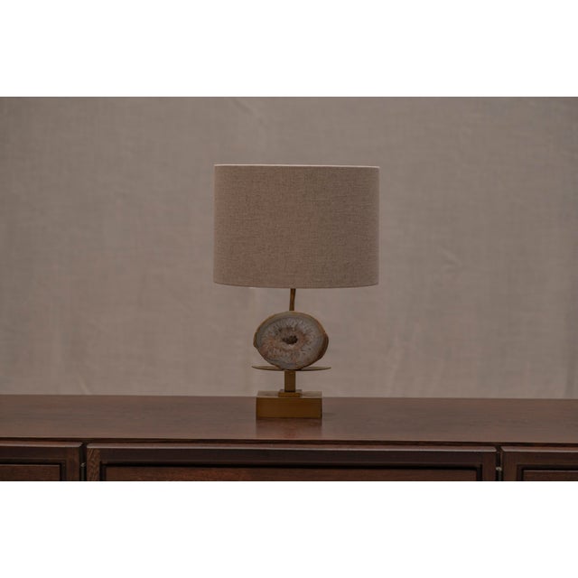 1970s Hollywood Regency Table Lamp with Geode by Willy Daro, 1970s For Sale - Image 5 of 9