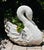 Rustic European Vintage Reconstituted Large Stone Swan Planter For Sale - Image 3 of 11