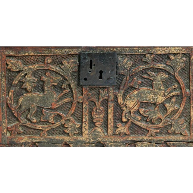 Wooden Minnekästchen Box, 15th Century For Sale - Image 9 of 11