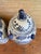 This is a beautiful pair of blue and white porcelain Balaster Temple / Ginger Jars with a vibrant design of beautiful sea...