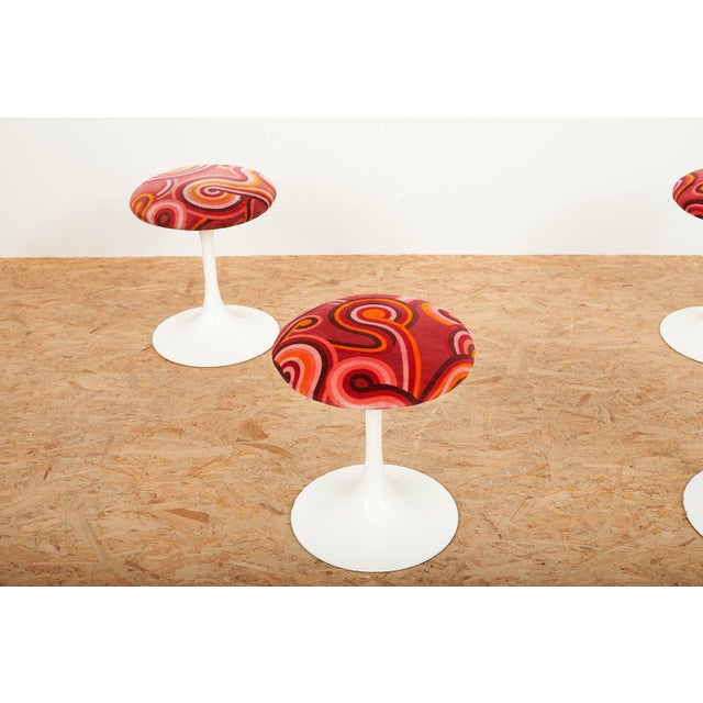 Aluminum and Fabric Tulip Stool For Sale - Image 6 of 13