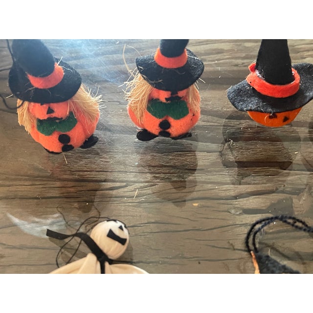 Vintage set of 14 pcs handmade Halloween figurines.