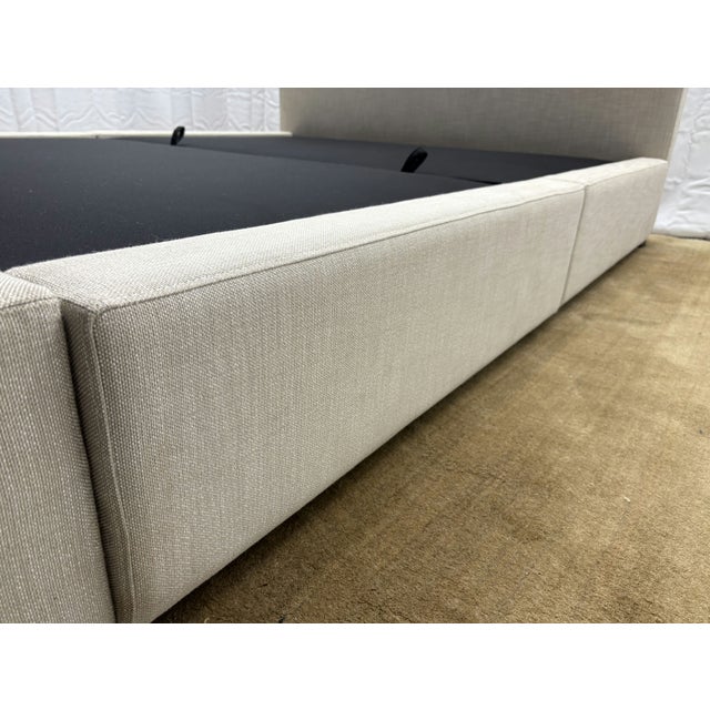 Rh Restoration Hardware Custom Special Order Modena Fabric Panel Storage Bed – Queen For Sale - Image 15 of 18