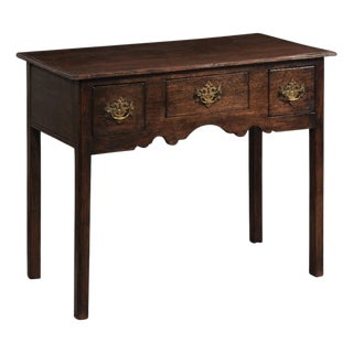 18th Century English Oak Lowboy For Sale