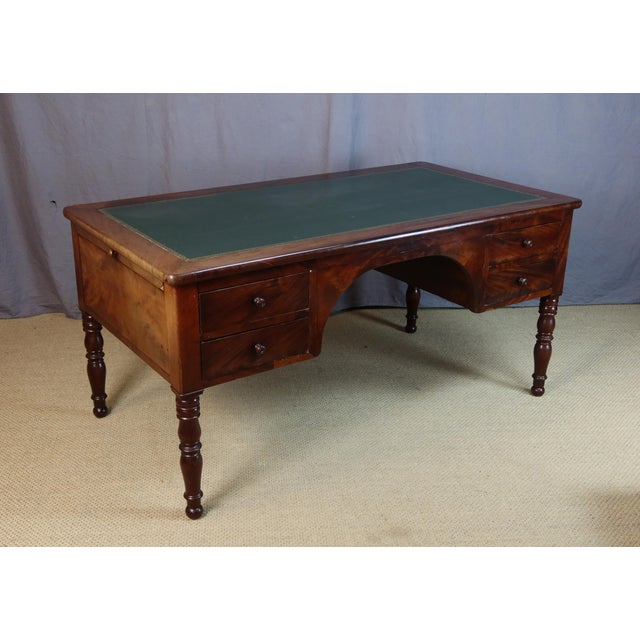 Tan Antique Flat Desk in Wood, 1800s For Sale - Image 8 of 16