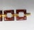 Vintage 1970s Signed Crown Trifari Goldtone & Amber Lucite Link Bracelet For Sale In Philadelphia - Image 6 of 7