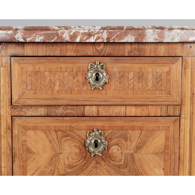 18th Century Louis XVI Marquetry Demilune Commode or Console For Sale - Image 12 of 12