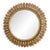 Giltwood Feathered Round Mirror with Radiating Frame, French, 1920s For Sale