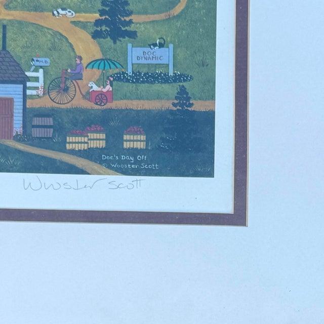 Late 20th Century J. Wooster Scott “Doc’s Day Off” Americana Lithograph, Signed & Framed Original Art For Sale - Image 9 of 11
