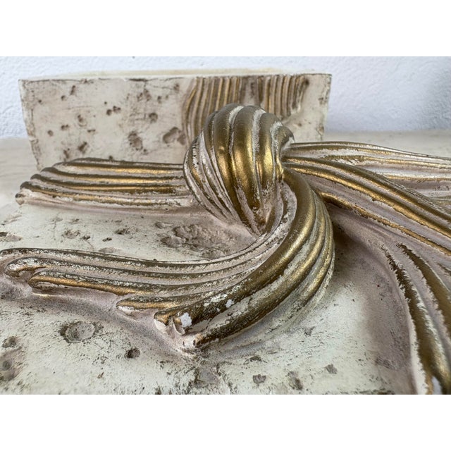 Sculpture Materials Mid-Century Vintage Hollywood Regency Inspired Plaster Trinket Box For Sale - Image 7 of 10