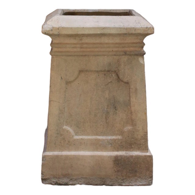 Antique English Square Plinth-Form Chimney Pot For Sale