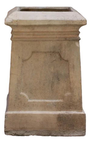 Antique English Square Plinth-Form Chimney Pot
