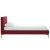 Transitional Norah Platform Bed in Berry Classic Velvet, Queen For Sale - Image 3 of 7