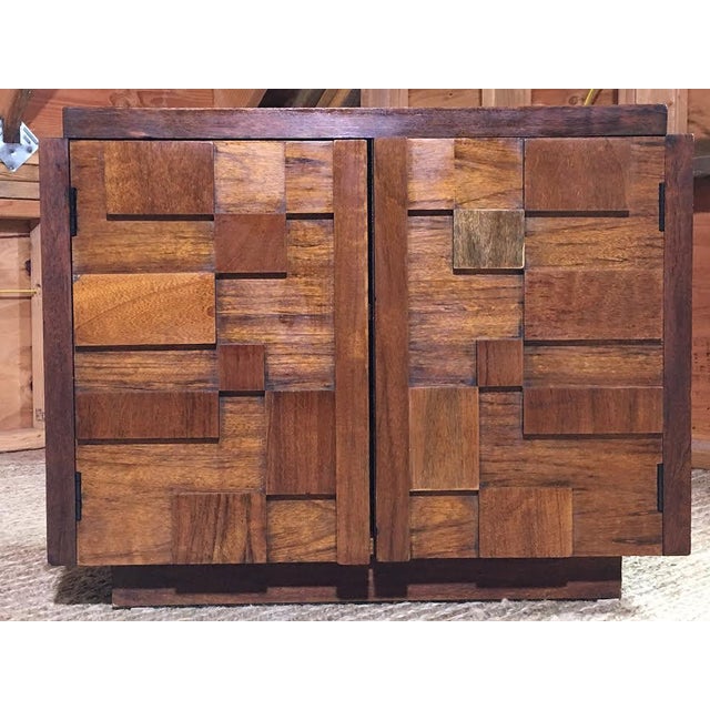 1970s Lane Brutalist MidCentury Side Table Chairish