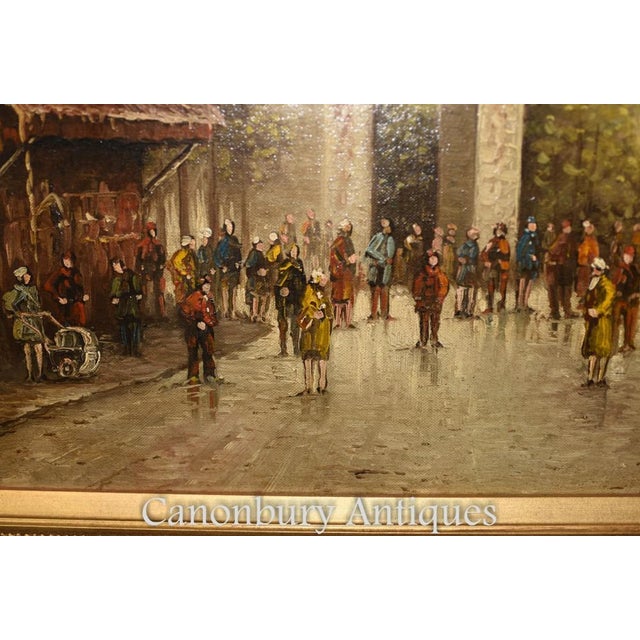 Italian Artist, Triumphal Arch Cityscape, 1980s, Oil Painting, Framed For Sale - Image 6 of 12