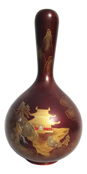 Occupied Japan Lacquered Saki Bottle