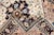 Beautiful vintage Persian Heriz hand-knotted wool rug with an ivory field. This piece has a multi-color accent in an all-...