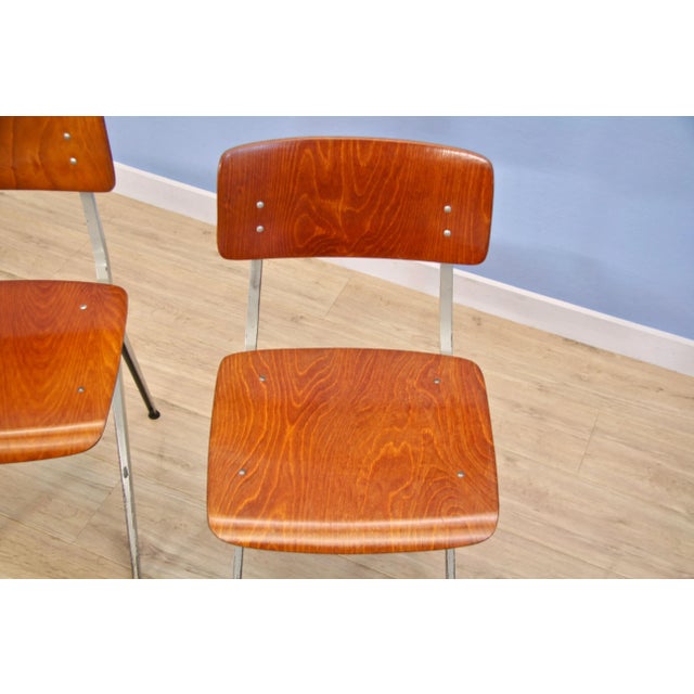 Set of Dutch Teak Plywood Dining Chairs from Marko, 1960s For Sale - Image 6 of 7