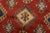 Textile Kazak Rug 5’1” X 6’9” Red Wool Tribal Hand-Knotted Carpet For Sale - Image 7 of 14