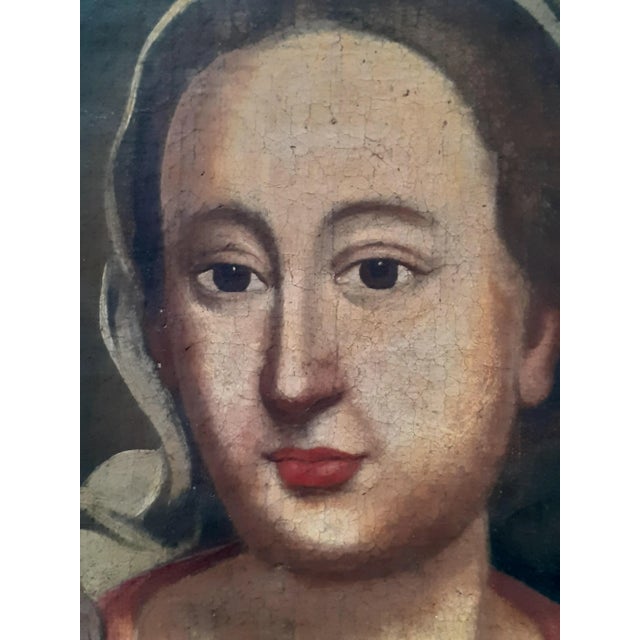 Madonna with Child, 1700s, Oil on Canvas For Sale - Image 4 of 10