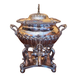 19th Century Regency Old Sheffield Plate Tea Urn Samovar For Sale