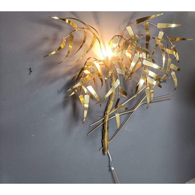 Palm Tree Wall Light from Daniel dHaeseleer, 1970s For Sale - Image 10 of 13
