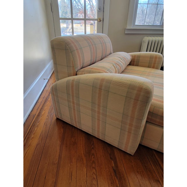 1980s Jay Spectre Steamer Chaise by Century Furniture For Sale - Image 9 of 10
