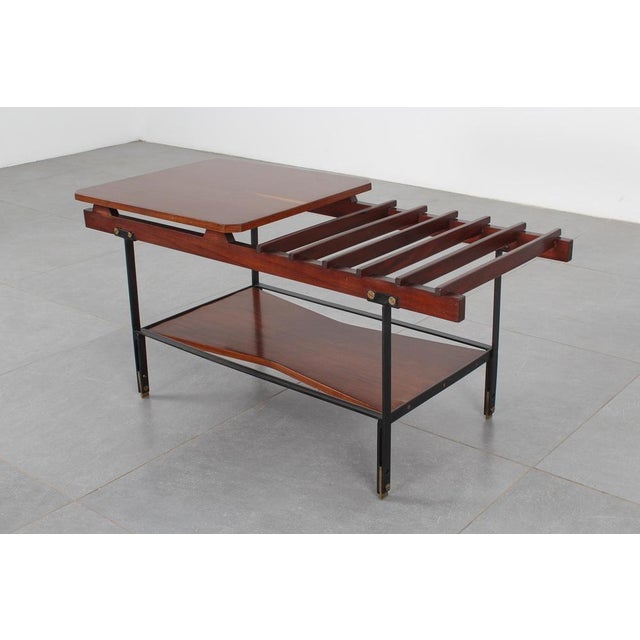 Mid-Century Iron and Teak Coffee Table from Home Torino, 1960s For Sale - Image 4 of 18