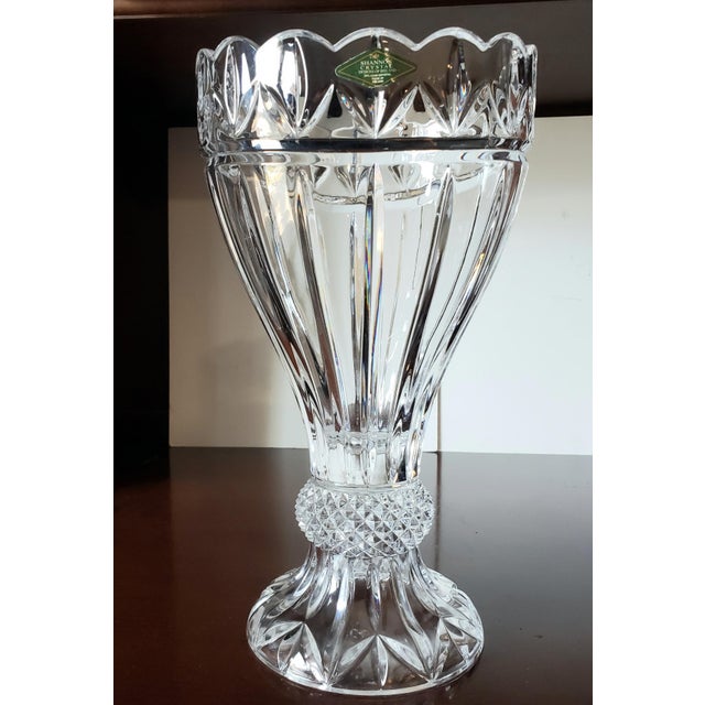 Late 20th Century Vintage Godinger Shannon Crystal Vase For Sale - Image 5 of 7