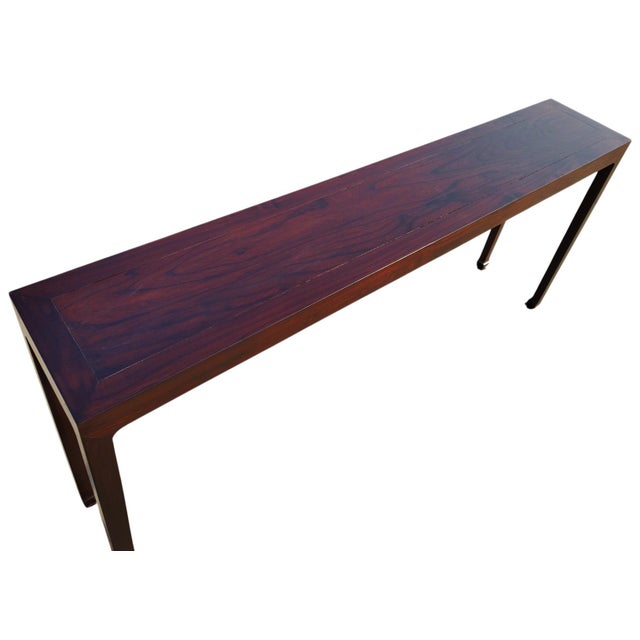 2020s 70" Long Slim Elm Console Table For Sale - Image 5 of 7