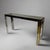 Modern Late 20th-Century Chrome, Brass and Glass Console Table by Romeo Riga, Italy For Sale - Image 3 of 6