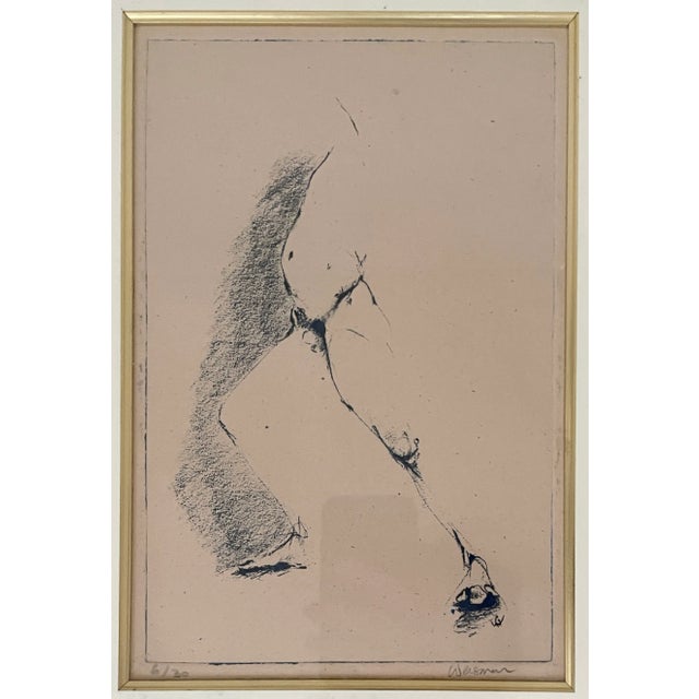 1990s "Male Nude" Serigraph 6/30 by Gary Weisman (American, 1952) For Sale - Image 5 of 12