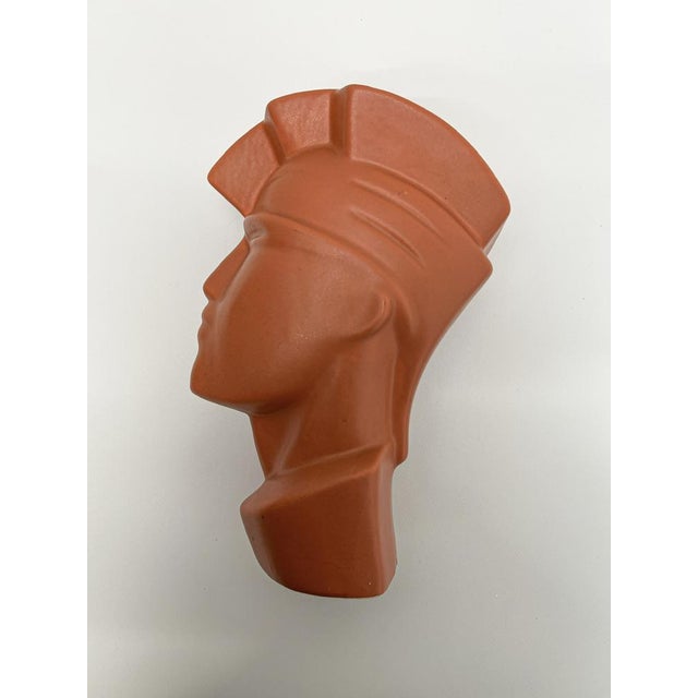 1980s Vintage Ceramic Head Sculpture in the style of Lindsey B., 1980s For Sale - Image 5 of 12