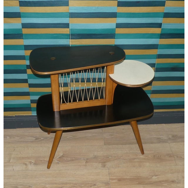 Large Tiered Flower Stand in Two-Tone Black, 1960s For Sale - Image 10 of 13