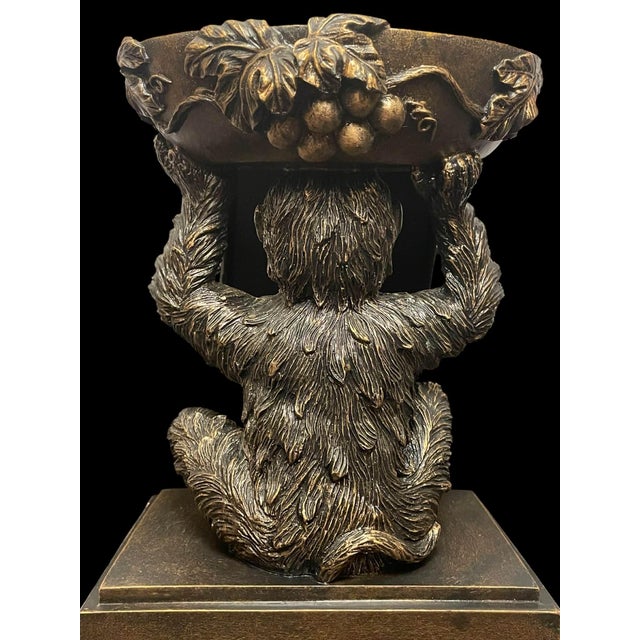 Vintage Monkey Lamp in the Style of Maitland Smith or Bombay For Sale - Image 4 of 14