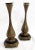 Antique French Embossed Bronze Candle Holders- a Pair For Sale - Image 12 of 13