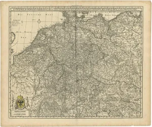 Germany and Bordering Kingdoms Map by N. Visscher, 1680