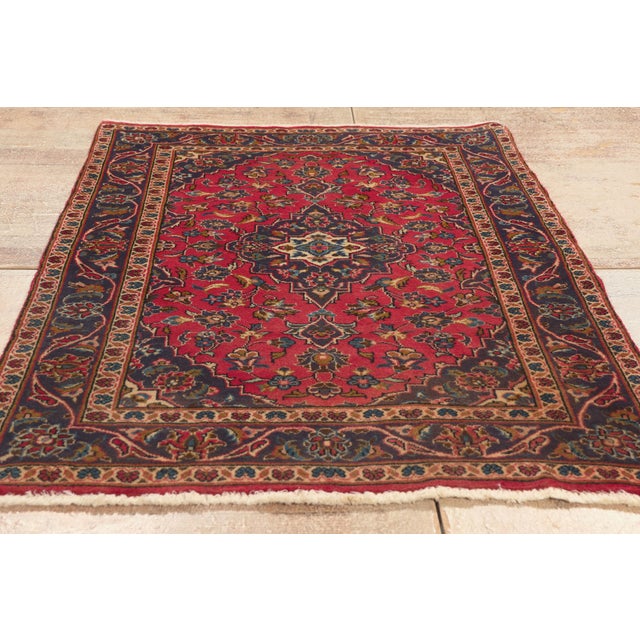 Vintage Persian Kashan Rug, 03'02 X 04'09 For Sale - Image 9 of 10