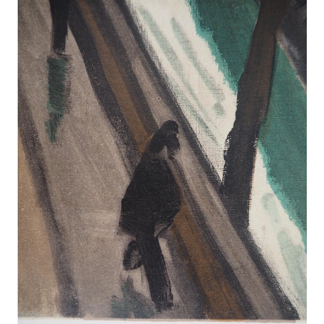 Lithograph Washhouse Boats and Pont Neuf Poster in the style of Albert Marquet, 1960s For Sale - Image 6 of 8