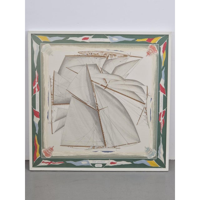 Vintage Framed Vent Portant Silk Scarf by Hermès, Paris, 1990s For Sale - Image 10 of 10