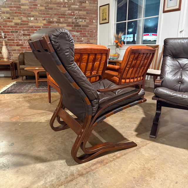 Hove Mobler Mid 20th Century Norwegian Skyline Chairs Attributed to Hove Møbler For Sale - Image 4 of 6