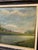 Textile Antique English Oil on Canvas Distant Village For Sale - Image 7 of 7