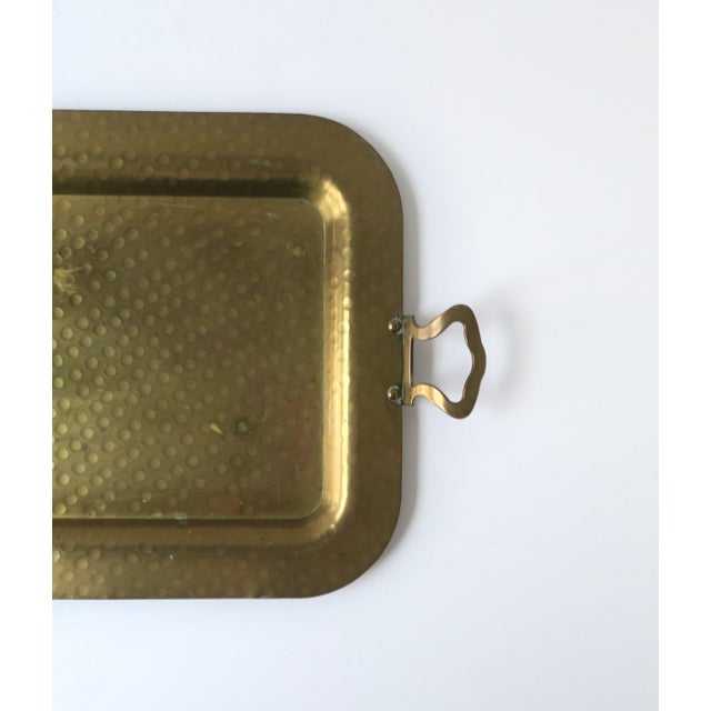 Brass Tray With Handles, Entertaining or Vanity, Circa Mid-20th Century For Sale - Image 11 of 12